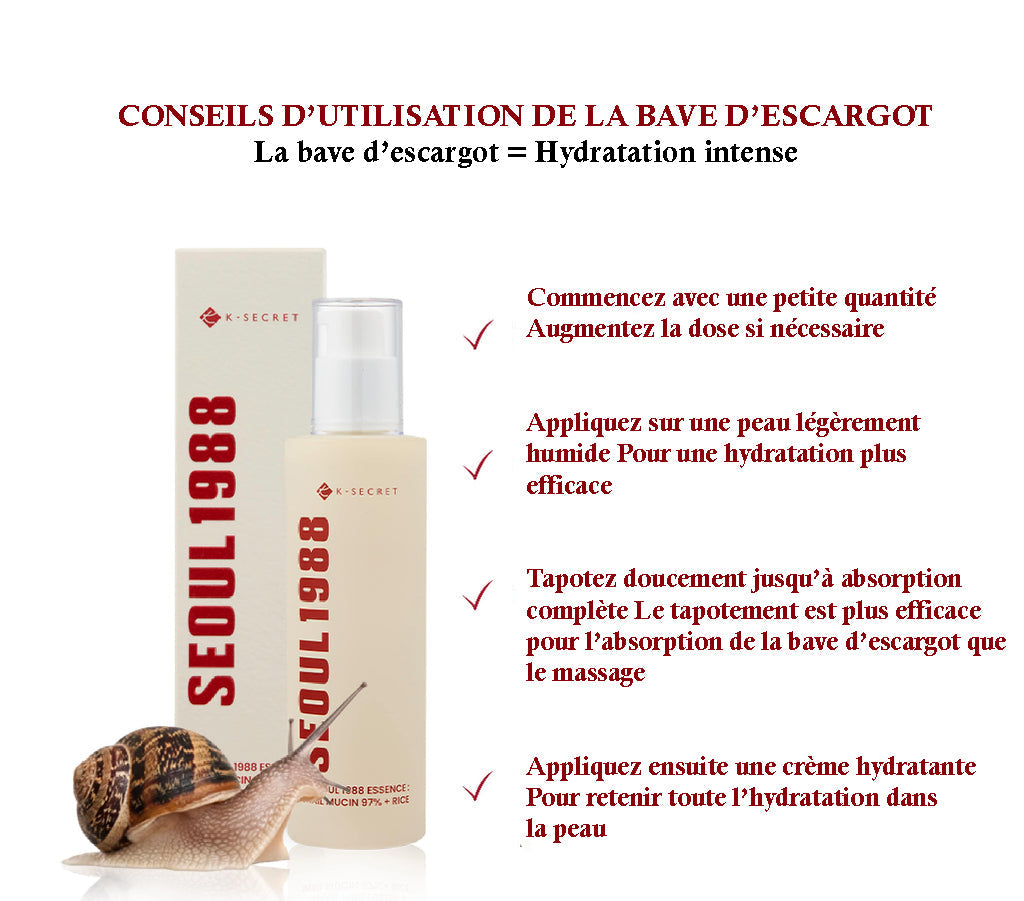 mucine d’escargot filtrée